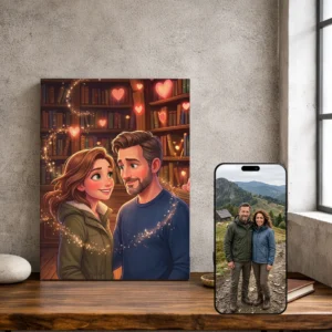 Plakat Bajkowy dla Pary (Disney vibe)