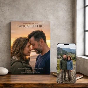 Romantyczny Plakat Filmowy dla Pary