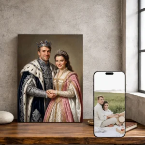 Portret Królewski dla Pary lub Rodziny – Historyczna Pamiątka