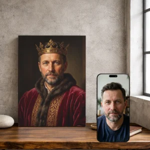 Portret Królewski ze zdjęcia – Twoja twarz w historycznym stylu