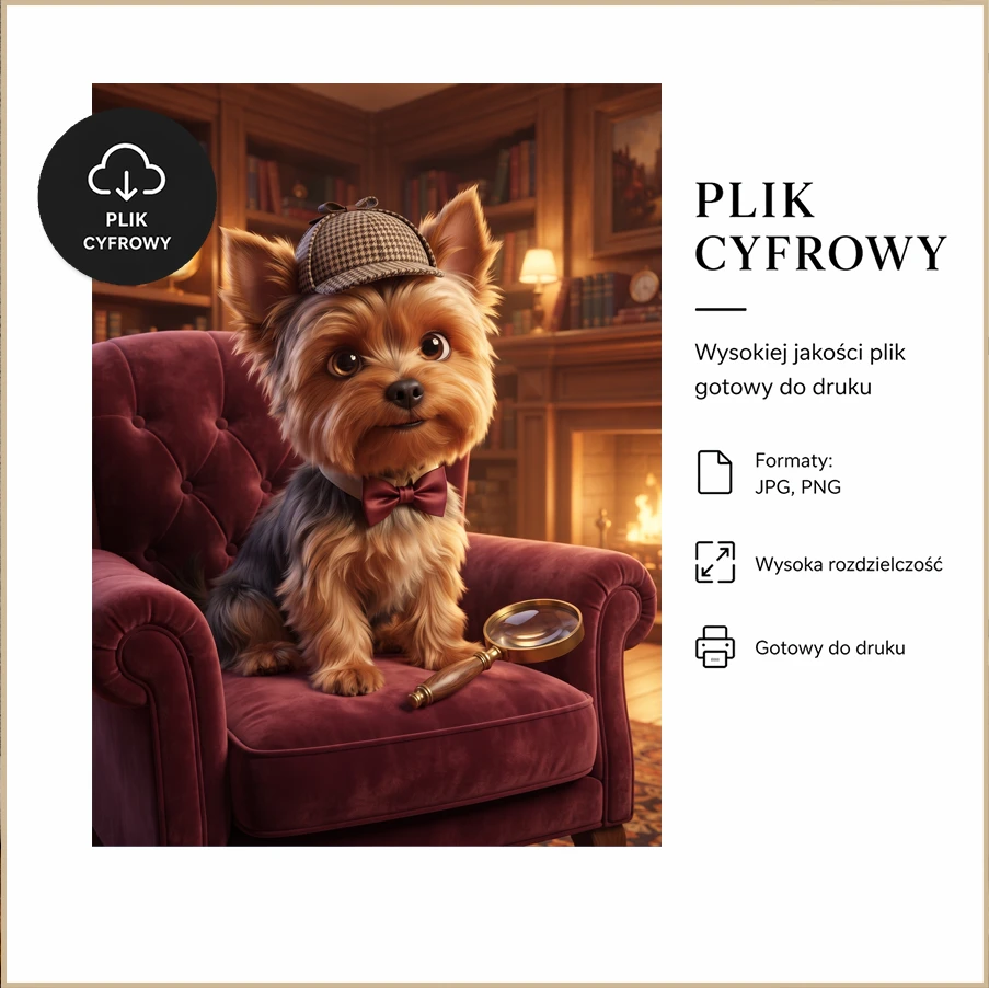 Portret Pupila w Bajkowym Stylu 3D – Personalizowany Obraz Psa lub Kota - obrazek 5