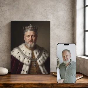 Portret Królewski ze zdjęcia – Twoja twarz w historycznym stylu