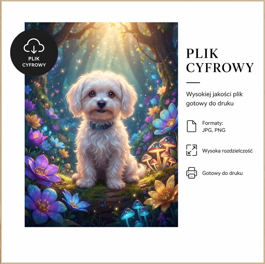 Portret Pupila w Bajkowym Stylu 3D – Personalizowany Obraz Psa lub Kota - obrazek 5